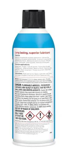 Back view of All-Around Multi-Use Lubricant Spray With Corrosion Protection, Long-Lasting Wet-Style Formula For General Use, Water-Resistant 11 Oz Can