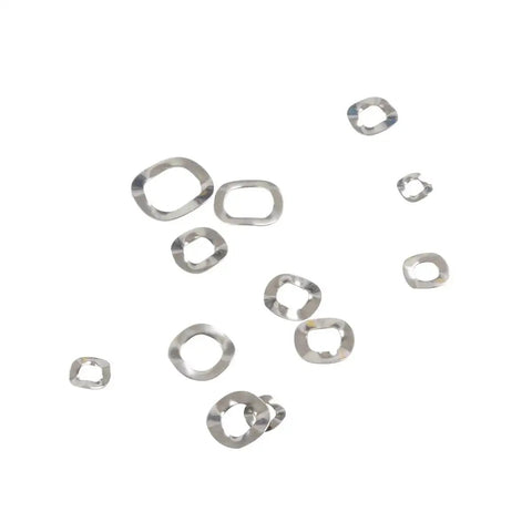 Assorted 295 Pcs 304 Stainless Steel Spring Wave Washer Set With 7 Sizes M3 M4 M5 M6 M8 M10 M12