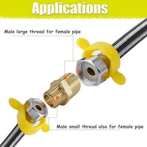 Reducing Hex Nipple Adapter One Half Inch NPT Male To Three Eighths Inch NPT Male Brass Pipe Fitting Reducer in application