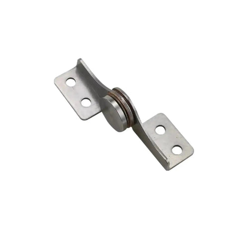 Flozari 304 stainless steel rotary torque hinge with through-hole and damper, side view