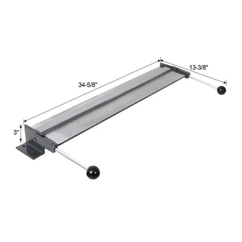 Diagram showing dimensions of 30 Inch Portable Metal Brake Bender with Adjustable 0 to 90 Degree Angles, Heavy Duty Hand Tool