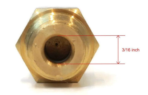 Thermal relief valve for pressure washer, brass, 3/16 in bore
