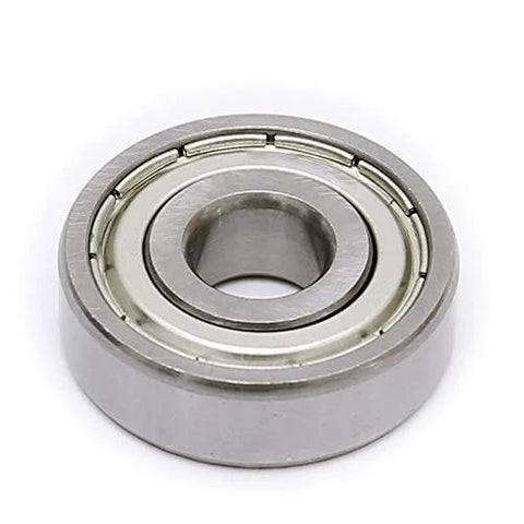 Deep groove ball bearing, 3/8 x 7/8 x 9/32 in, steel with double metal shields, pre-lubricated
