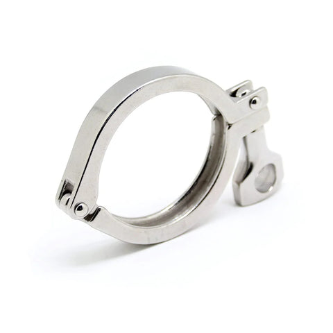 QMINOX TC 2.5-inch stainless steel tri-clamp with wing nut, sanitary clamp, 77.5mm flange