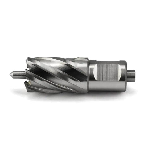 Annular Cutter Set HSS Slugger 7/8 Inch Cutting Diameter With 3/4 Weldon Shank And 1 Inch Cutting Depth Includes Pilot Pin For Magnetic Drill Press Kit Pro Grade Performance Delivers Burr Free Holes And Minimal Scrap