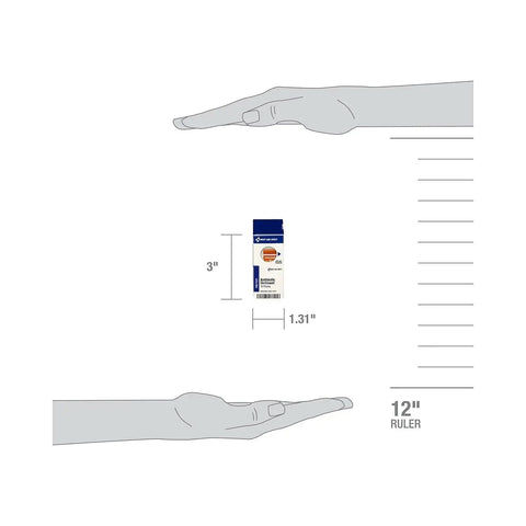 Illustration of SmartCompliance Refill Antibiotic Ointment Packets For Minor Cuts Scrapes And Burns 10 Count By First Aid Only dimensions