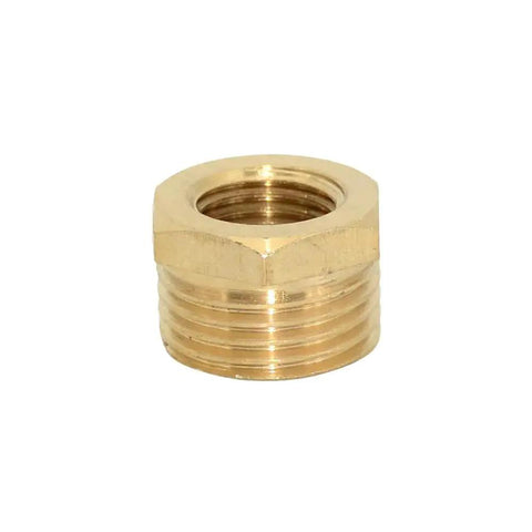 Brass Reducer Adapter One Quarter Inch NPT Male To One Half Inch NPT Female Hex Bushing Pipe Fitting Built Tough For High Pressure Up To 1200 Psi