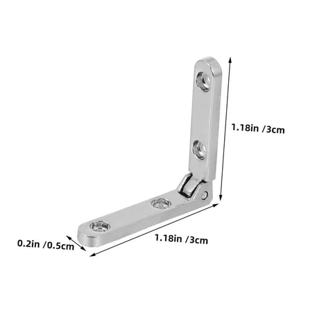 12 Pcs Zinc Alloy Jewelry Box Hinges 30x30x6mm Miniature 90 Degree Small Decorative Hinges For Wooden Cabinets And DIY Craft Boxes