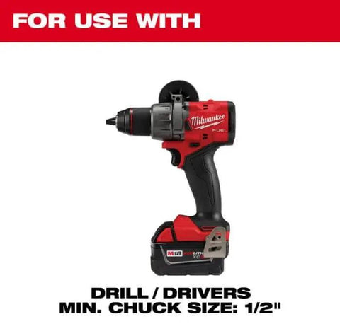 Milwaukee drill driver compatible with Bi Metal Hole Saw Three And Three Quarter Inch For General Purpose Cutting With High Speed Steel Teeth One And Five Eighths Inch Maximum Cutting Depth For Mild Steel And Metals Arbor Not Included Milwaukee Quality.