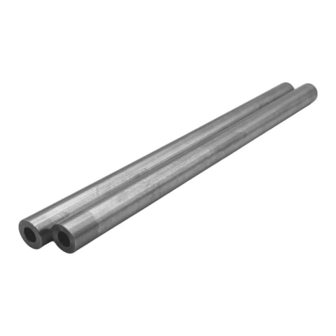 Steel round tube spacers, 1/2 in OD x 1/4 in ID, 8 in long, 2-pack