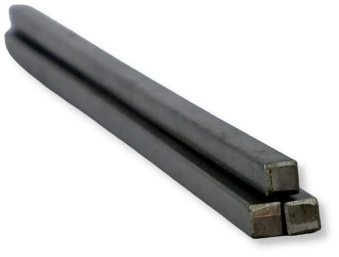 Heavy Duty 1/4 By 1/4 By 12 Inch Square Steel Key Stock Bar Set Of 3 Cold Drawn Steel With Plain Finish, industrial grade.