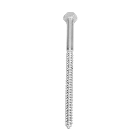 Pro Grade Self Tapping Wood Hex Lag Screws M8 X 150Mm, A2-70 Stainless Steel, Half Thread Design For Smooth Driving