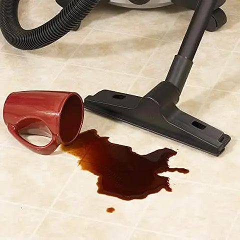 1.5 Inch Diameter Wet Dry Vacuum Accessory Kit With 2 Extension Wands, Elbow Grip, And 12 Inch Floor Nozzle cleaning spill