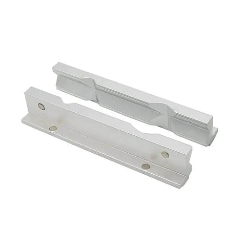 4 Inch Or 6 Inch CNC Milling Steel Vise Hard Jaw Fixture Built Tough With V Type Jaw Aluminum Alloy Milling Kit, 2 Piece Set close-up