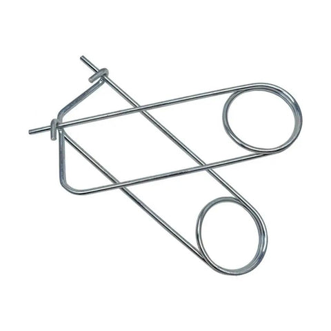 10 Piece Brooch Shape Cotter Safety Pins In Galvanized Carbon Alloy Steel With Heavy Duty Quick Lock Spring Design For Secure Gate Hooks