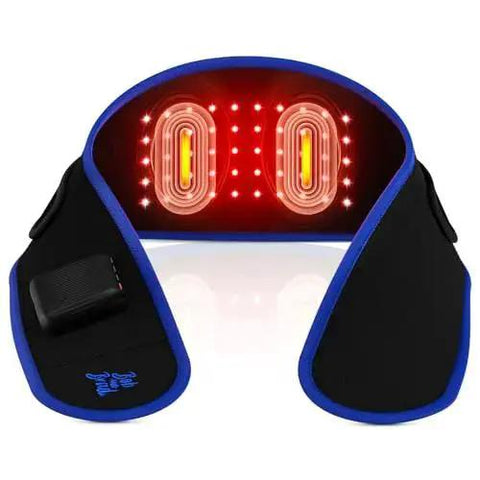 Cordless Heating Pad Belt Massager For Lower Back Relief On The Go With Near Infrared Heat And Red Light Therapy, wearable design
