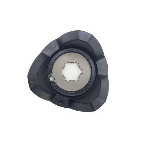 Clutch for Cam Helix auto part, black plastic housing with silver metal center and star-shaped spline