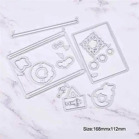Door Background Clear Stamp And Die Set For Scrapbooking And Card Making, showcasing 6.6x4.4 inch metal cutting dies.