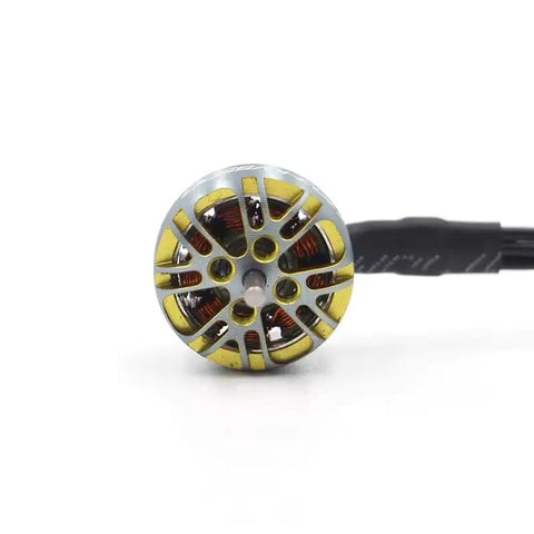 Front view of Dope 1103 8500KV Brushless Drone Motor For Tinywhoop 2-3S Lipo, 9N12P, 1.5mm Shaft, compact design with exposed wiring.