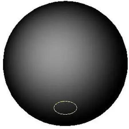 Front view of Heavy Duty Black Phenolic ABS Female Ball Knob With Brass Insert 3/8-16 Thread showing smooth round surface