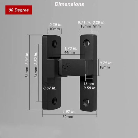 Heavy Duty Flip Latch Lock 90 Degree Or 180 Degree Sliding Swing Door Bolt For Gate Barn Garage Garden Fence Shed Window Cabinet Gold Finish Zinc Alloy Construction Weather Resistant For Outdoor And Indoor Use Easy To Install Durable Security dimensions