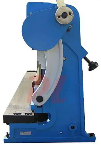 Side view of 40 Inch 16 Gauge Sheet Metal Shear Finger Pan Box Brake Bender Slip Roll 3 In 1 Heavy Duty Metal Fabrication Tool