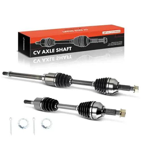 Front CV Axle Shaft Assembly Pair For Nissan Rogue AWD 2008-2013 And Rogue Select AWD 2014-2015 displayed with packaging