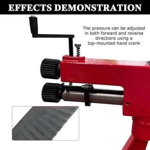 Bead Roller Kit For Sheet Metal 7 Inch Throat Forming Machine With 0.03 Inch 0.8 mm Capacity Industrial Bead Roller with hand crank demo