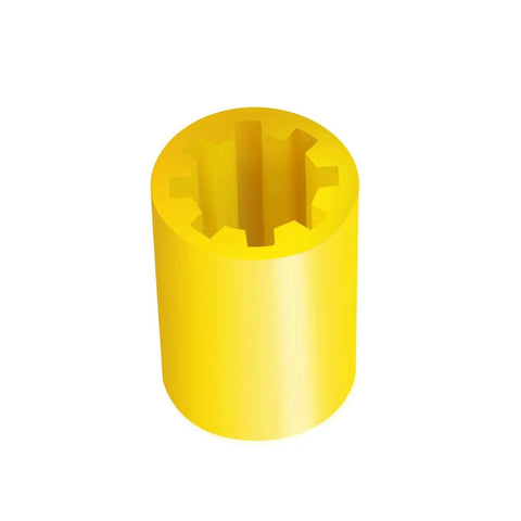 PR 77 Vacuum Pump Coupler Sleeve By XYgdhqpt Compatible With PR 6 Vacuum Pump Sleeve Replacement visible in yellow material.