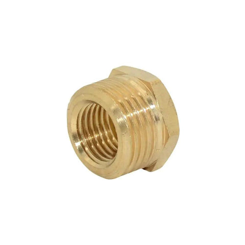 Brass Reducer Adapter One Quarter Inch NPT Male To One Half Inch NPT Female Hex Bushing Pipe Fitting Built Tough For High Pressure Up To 1200 Psi