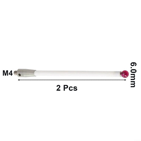 Ceramic Stylus Test Probes For CMM 100mm Stem With 6mm Ball Tip 2 Pack A 5000 3712 Ceramic Probe For Precision Measuring