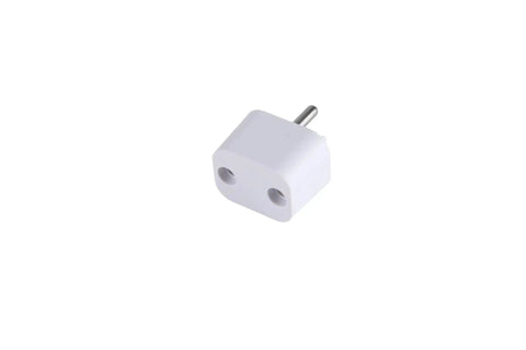 White plug adapter for Grounding Mat Starter Kit For Pain Relief Sleep Energy Inflammation And Wellness With Outlet Adapter Outlet Tester
