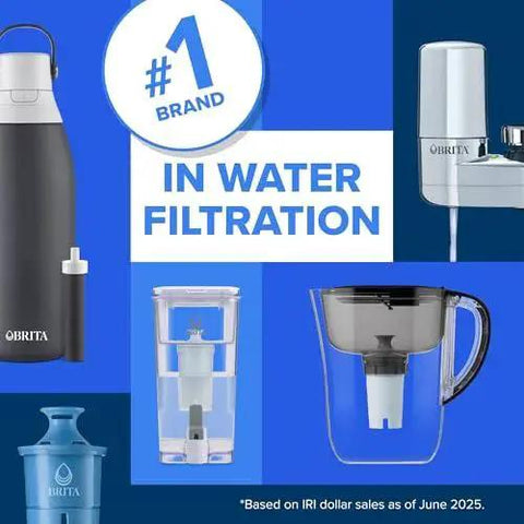 Assortment of Brita products including Pack of 4 Standard Water Filters for Pitchers and Dispensers, BPA Free