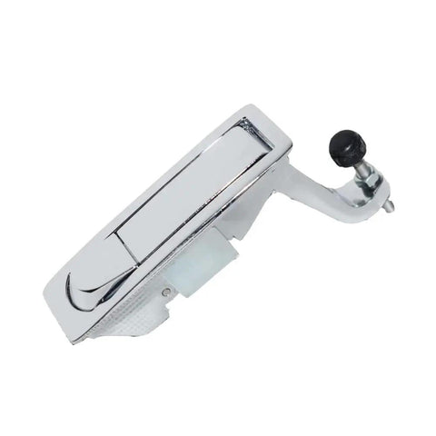 Side view of 2 Pack Adjustable Lever Compression Flush Latch Locks For Electrical Enclosures, silver plated zinc alloy