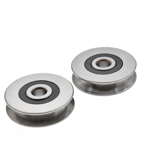 U Groove Ball Bearing Pulley For Steel Wire Rope 12mm Inner Diameter 50mm Outer Diameter 7.5mm Groove Depth Heavy Duty Cable Pulley