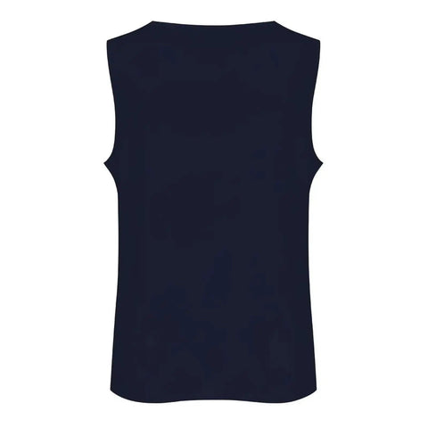 Back view of Mens Sleeveless Gym Tank Top With Dope Rubber Duck Graphic Wearing Sunglasses And Cap Cotton SweatWicking Workout Tee