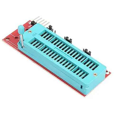 Universal Programmer Emulator Kit For PC With Kit2 Kit3 Debugger Offline Batch Programming shown with adapter on red board