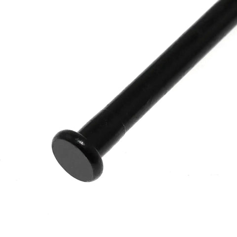 4 Pack 3.5 Inch Stainless Steel Door Hinge Pins For Interior Replacement Black, close-up of a single black hinge pin showing round head.