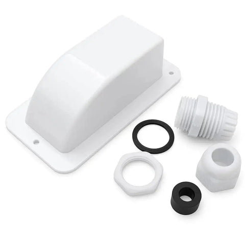 White Weatherproof Solar Cable Entry Gland 2 Pack For All Cable Sizes 6mm2 To 12mm2 Durable UV Resistant Sealed for RVs and Boats.