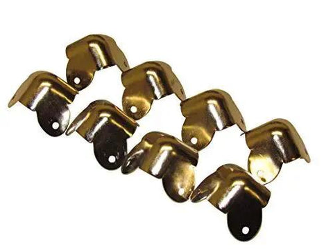 Set of 8 Three Leg Cabinet Corner Bracket Nickel Finish For Strong Furniture Reinforcement And Cabinet Repairs 1.5 Inch Square