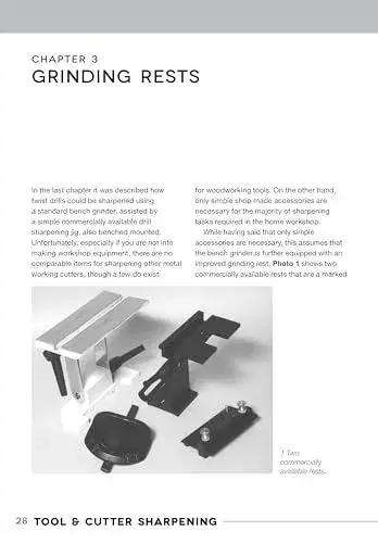 Grinding rests from 'Sharpen Your Tools At Home A Practical How To Guide For Tool And Cutter Sharpening For Home Machinists' book.