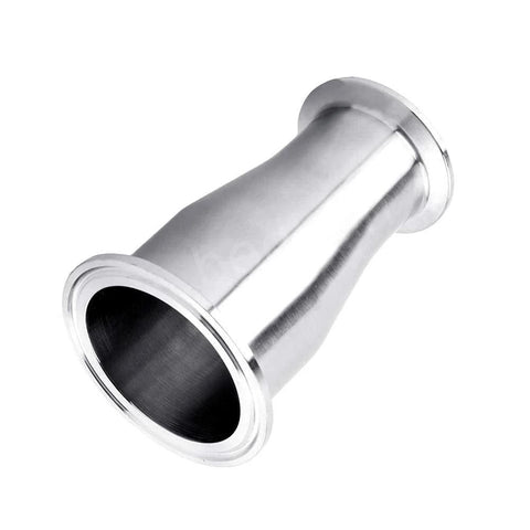 Stainless steel tri-clamp reducer ferrule, 2 in to 1-1/2 in tube OD, SS304 sanitary fitting
