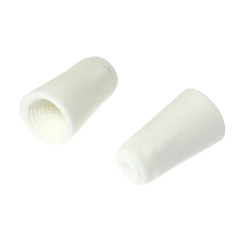 Ceramic wire connectors, white porcelain caps, high-temp twist-on wire nuts, 2-piece set