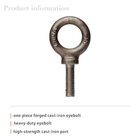 Two Pack Eyebolt Set Go-To Heavy Duty Lifting Shoulder Eyebolts 1/2-13 Threads By 1-1/2 Inch Length Forged And Tempered Industrial Grade Working Load Limit 2600 Lbs Built Tough For Rigging And Hoisting Meets ASME B18.15 And B30.26 ISO 9001