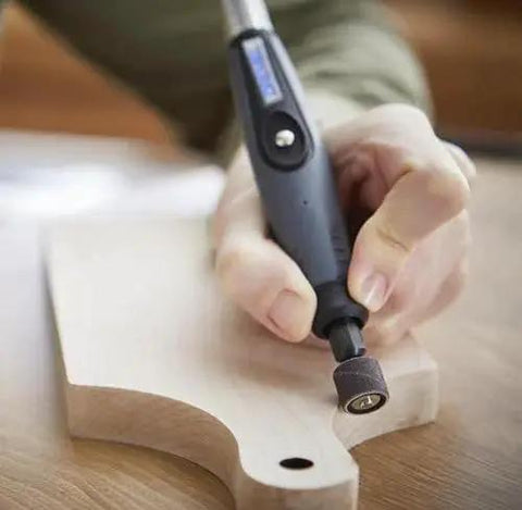 Flex Shaft Rotary Tool Attachment With Comfort Grip And 36 Inch Cable For Precise Engraving Polishing Sanding Wood Carving And Jewelry Making Giving You Pro Grade Control By Dremel used for wood carving on a board