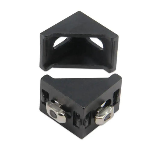 Black 3030 Right Angle Corner Brackets Kit With M6 Screws And T Nuts For 3030 Aluminum Extrusion 8mm Profile 10 Pieces