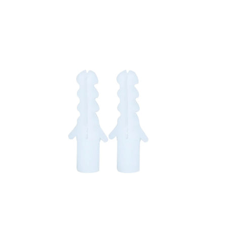 Two plastic wall anchors for Two Pack 90 Degree Rotating Barn Door Locks for Privacy and Security, Solid Stainless Steel Latch and Hook Set