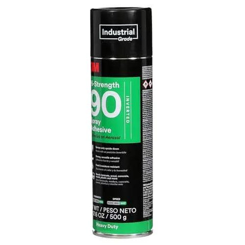 Hi-Strength 90 Permanent Spray Adhesive, Inverted Can for Upside-Down Spraying, 17.6 oz canister front view