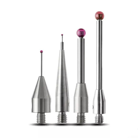CMM Touch Probe With M3 Thread Carbide Stem Ball Tip Stylus For Coordinate Measuring Machine CNC Metalworking Inspection Contact Measurement Stylus In Multiple Sizes Available For Precise Probing And Durable Wear Resistance, assorted stylus sizes in metal finish