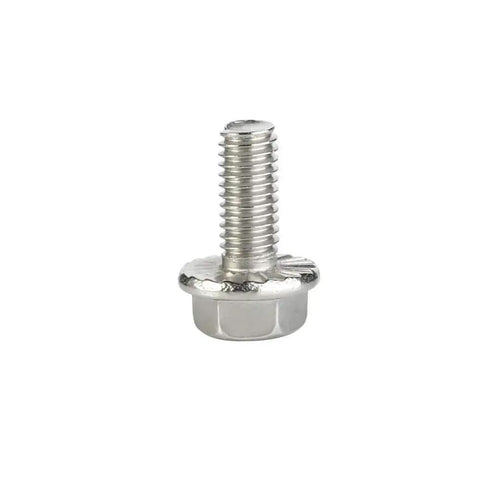 Durable Stainless Steel A2 70 M6 Flanged Hex Head Bolts DIN 6921 10mm Length 14.2mm Washer Diameter 6.6mm Head Height single bolt